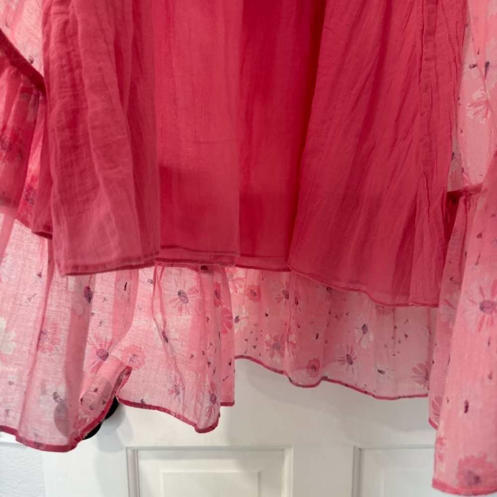 LoveShackFancy Pink Tiered Ruffled Maxi Skirt - Picture 5 of 13